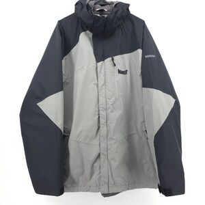 Marker Mens Jacket Gore-Tex Hooded Shell XXL Grey Black Ski Snowboard Gorpcore